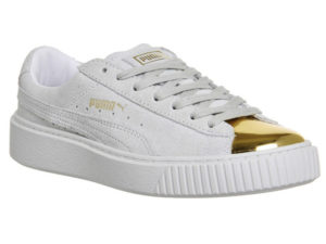 Кроссовки Puma by Rihanna Creeper женские белые с золотым - фото справа