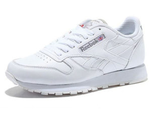 Кроссовки Reebok Classic белые - фото спереди