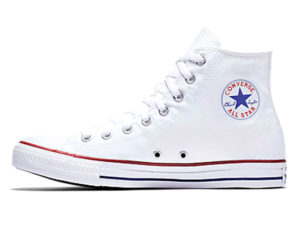 Высокие кеды Converse Chuck Taylor All Star белые - фото слева