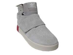 Adidas Tubular Invader Strap светло-серые замшевые