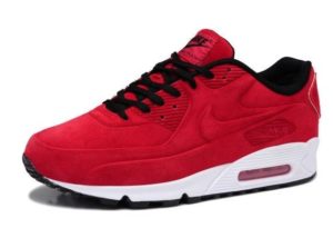 Зимние Nike Air Max 90 VT с мехом красные (35-39)