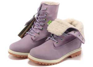 Ботинки Timberland Teddy Fleec фиолетовые с мехом 35-40