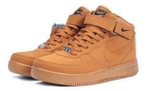 Зимние Nike Air Force 1 Mid с мехом коричневые 40-45