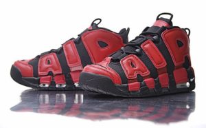 Nike Air More Uptempo черные с красным 40-45