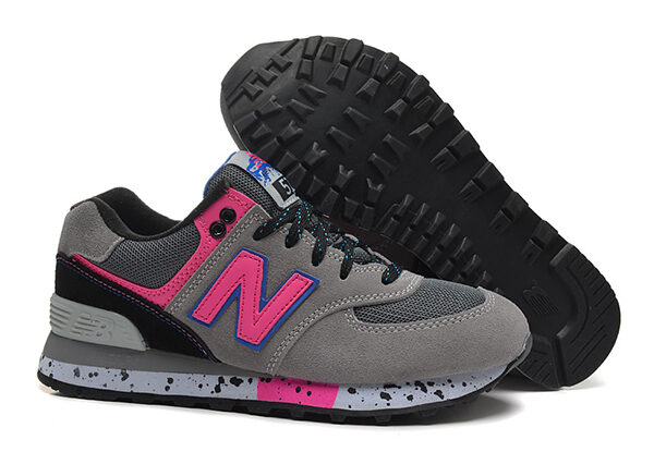 New Balance 574 серые с розовым (35-40)