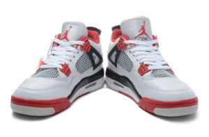 Nike Air Jordan 4 белые с красным (40-45)