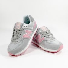 New Balance 574 серые с розовым (35-39)