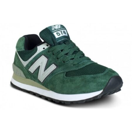 NEW BALANCE 574 ЗАМША зеленые с серым (40-44)