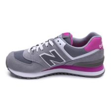 NEW BALANCE 574 ЗАМША-СЕТКА серые с фиолетовым (36-40)