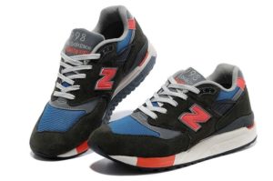 New Balance 998 черные с серым и оранжевым (39-44)