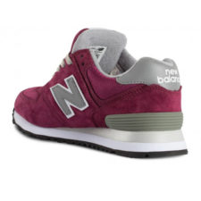 NEW BALANCE 574 ЗАМША бордовые с серым (36-40)