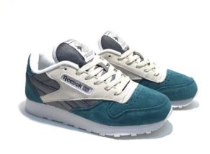 Reebok Classic Suede Women зеленые с серым (35-39)