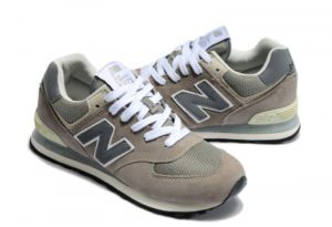 Кроссовки New Balance 574 бежевые с серым (35-44)