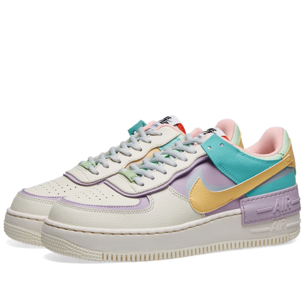 Nike Air Force 1 Shadow белые-фиолетовые-зеленые (35-44)