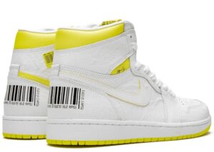 Nike Jordan 1 Retro High first class Flight белые с желтым (35-45)