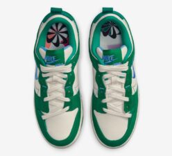 Nike SB Dunk Low Disrupt 2 Malachite зеленые с белым нубук женские (35-39)