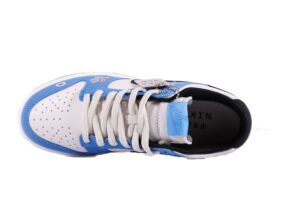 Nike SB Dunk Low Pro голубые с белым кожа-нубук мужские-женские (40-44)
